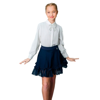 Юбка школьная для девочки Deloras Q64331 синяя 1